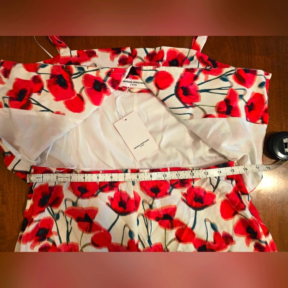 New! Amanda Uprichard X Revolve Poppyfield Tisha Summer Romper - Size Large - Picture 12 of 17